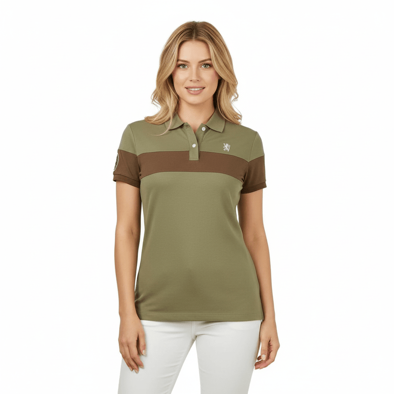 Women's Bold Embroidery Cotton Pique Polo - Slim Fit, Short Sleeve S - Shop Giordano