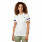 Women's Bold Embroidery Cotton Pique Polo - Slim Fit, Short Sleeve S - Shop Giordano