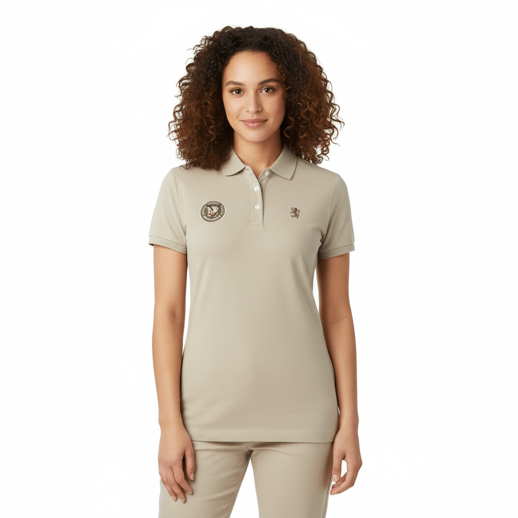 Women's Bold Embroidery Cotton Pique Polo - Slim Fit, Short Sleeve S - Shop Giordano