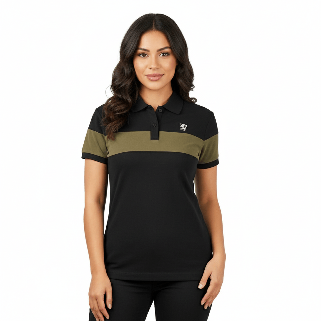 Women's Bold Embroidery Cotton Pique Polo - Slim Fit, Short Sleeve S - Shop Giordano