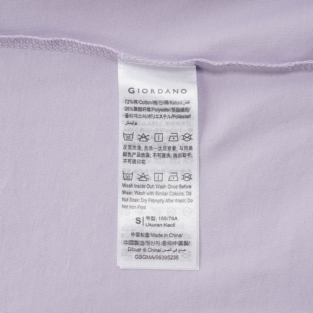Giordano Women's Boyfriend Fit Cotton-Polyester Crew Neck Print Tee - Premium Print Tee