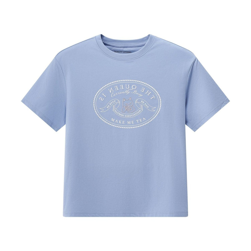 Women's Boyfriend Fit Cotton - Polyester Crew Neck Print Tee S - Shop Giordano