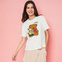 Women's Boyfriend Fit Cotton - Polyester Crew Neck Print Tee | Minion Collection S - Shop Giordano