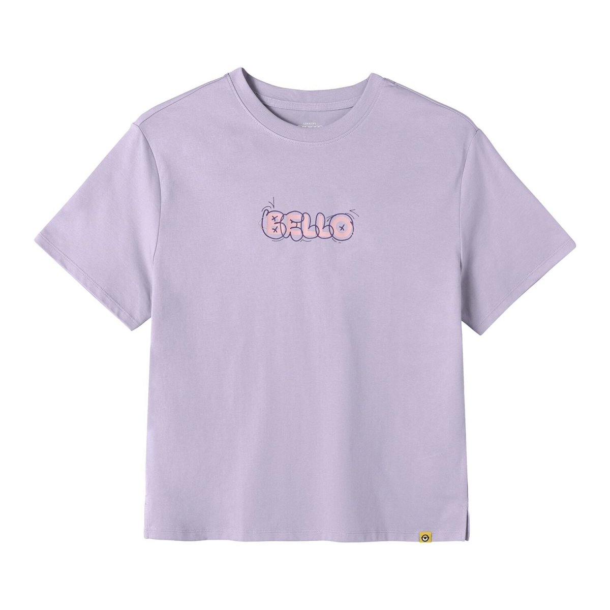 Women's Boyfriend Fit Cotton - Polyester Crew Neck Print Tee | Minion Collection - Giordano