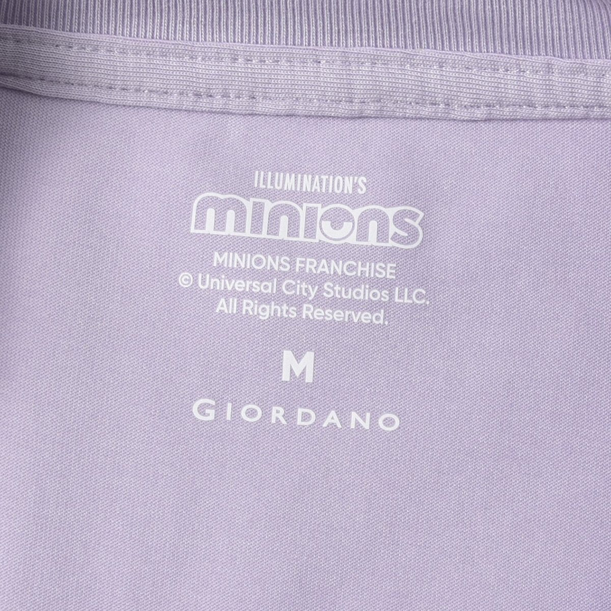 Women's Boyfriend Fit Cotton - Polyester Crew Neck Print Tee | Minion Collection - Giordano