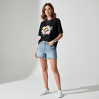 Women's Boyfriend Fit Cotton - Polyester Crew Neck Print Tee | Minion Collection S - Shop Giordano