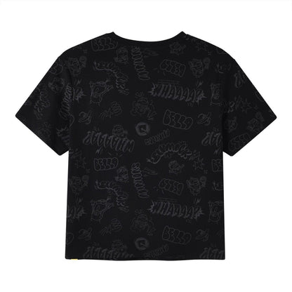Women's Boyfriend Fit Crew Neck All - Over Print Tee | Minion Collection - Giordano