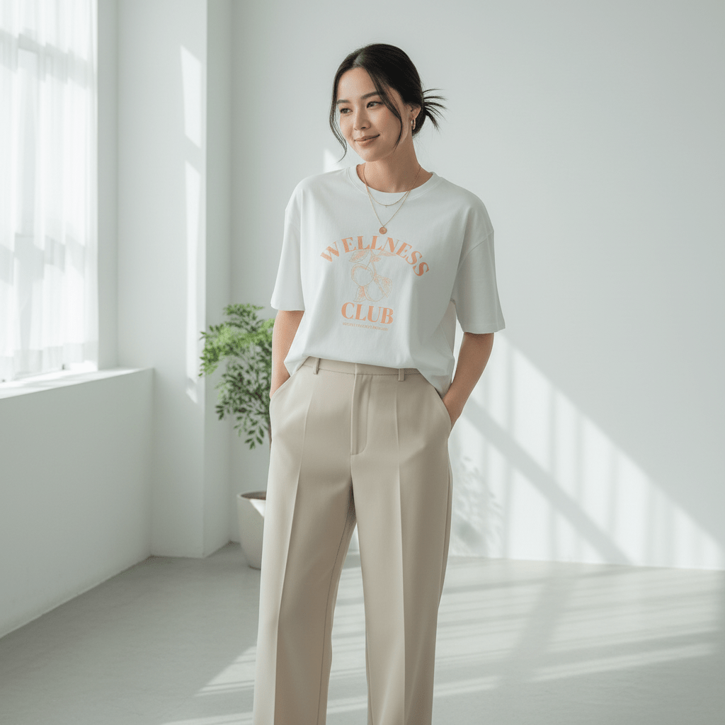 Women's Boyfriend Fit Printed Crew Neck Tee S - Shop Giordano