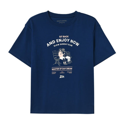 Women's City Wander Printed Tee – Boyfriend Fit Crew Neck - Giordano