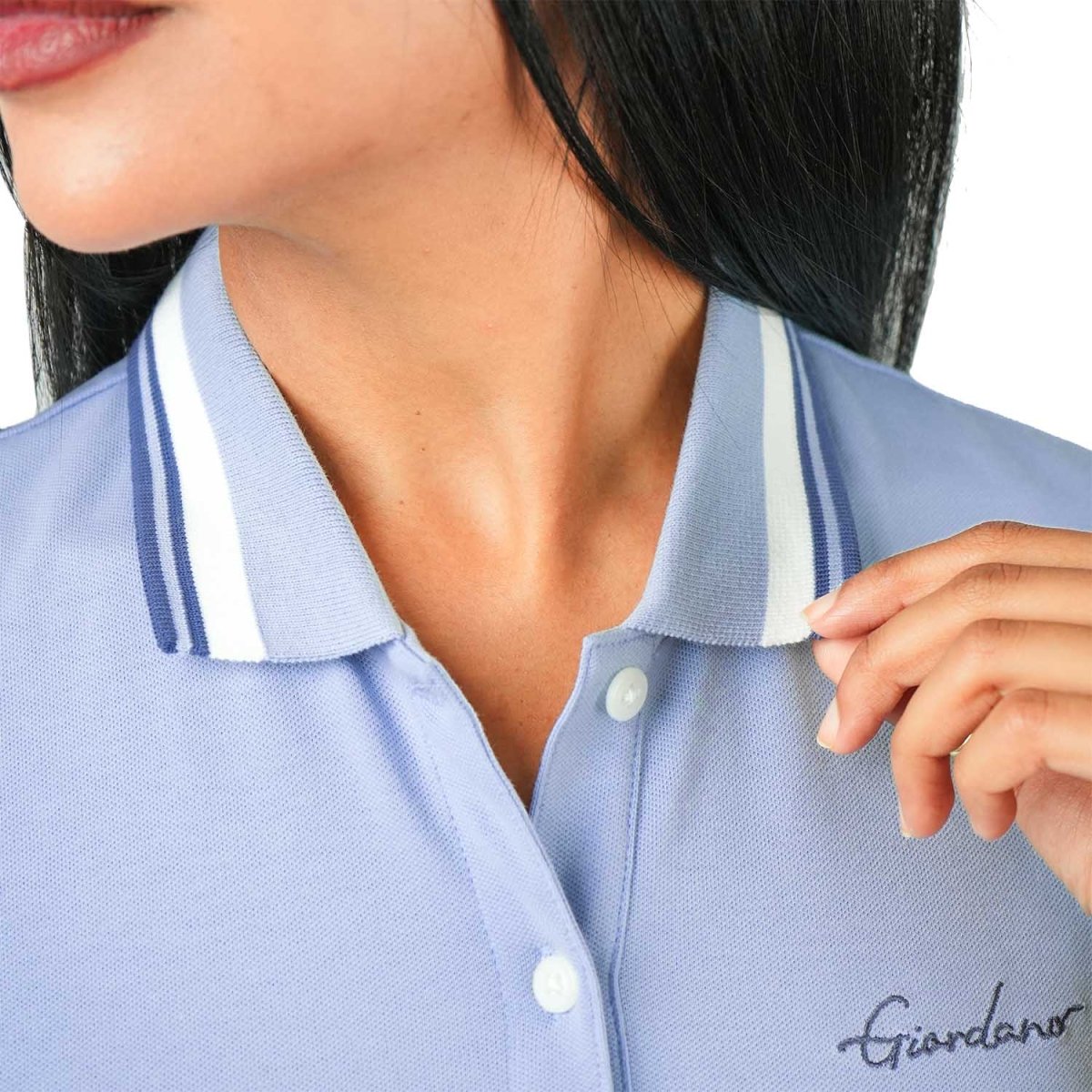 Women's Classic Cotton Pique Polo - Slim Fit, Embroidered Detail S - Shop Giordano