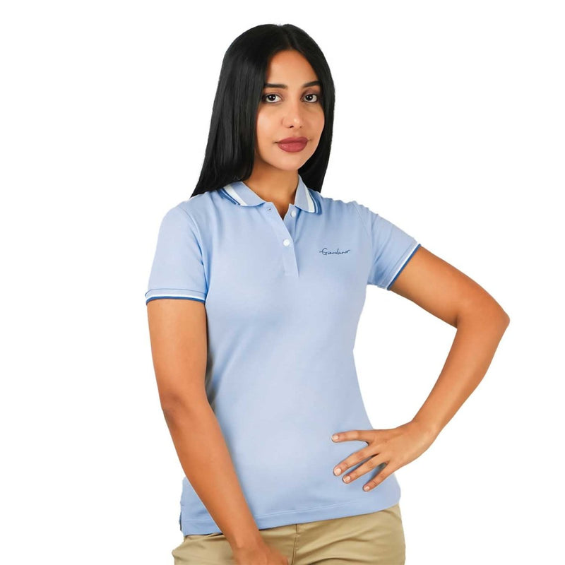 Women's Classic Cotton Pique Polo - Slim Fit, Embroidered Detail S - Shop Giordano
