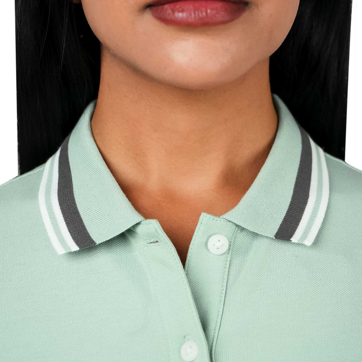 Women's Classic Cotton Pique Polo - Slim Fit, Embroidered Detail - Giordano