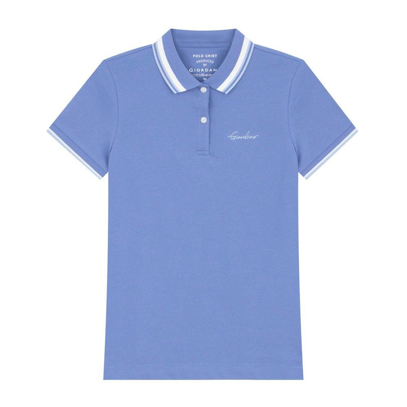 Women's Classic Cotton Pique Polo - Slim Fit, Embroidered Detail S - Shop Giordano