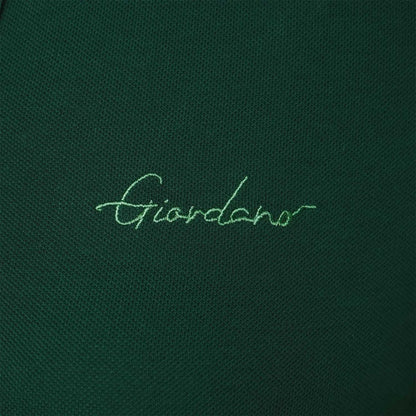 Women's Classic Cotton Pique Polo - Slim Fit, Embroidered Detail - Giordano