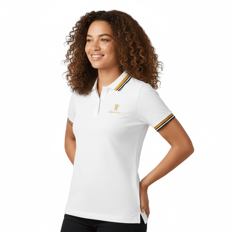 Women's Classic Cotton Pique Polo - Slim Fit, Embroidered Detail S - Shop Giordano