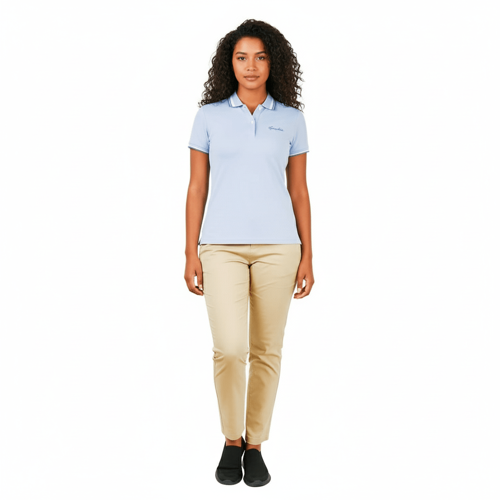 Women's Classic Cotton Pique Polo - Slim Fit, Embroidered Detail S - Shop Giordano