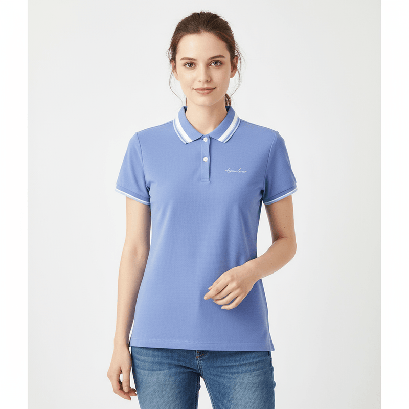 Women's Classic Cotton Pique Polo - Slim Fit, Embroidered Detail S - Shop Giordano