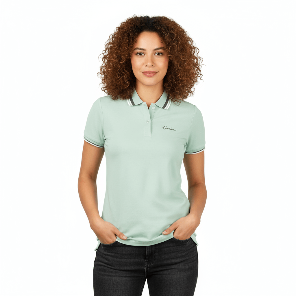 Women's Classic Cotton Pique Polo - Slim Fit, Embroidered Detail S - Shop Giordano