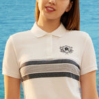 Giordano Women's Classic Cotton Polo With Thematic Embroidery - Premium Polo