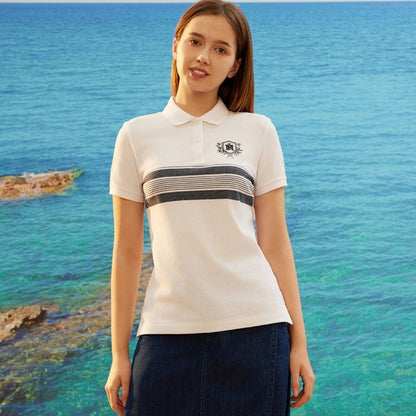 Women's Classic Cotton Polo With Thematic Embroidery - Giordano