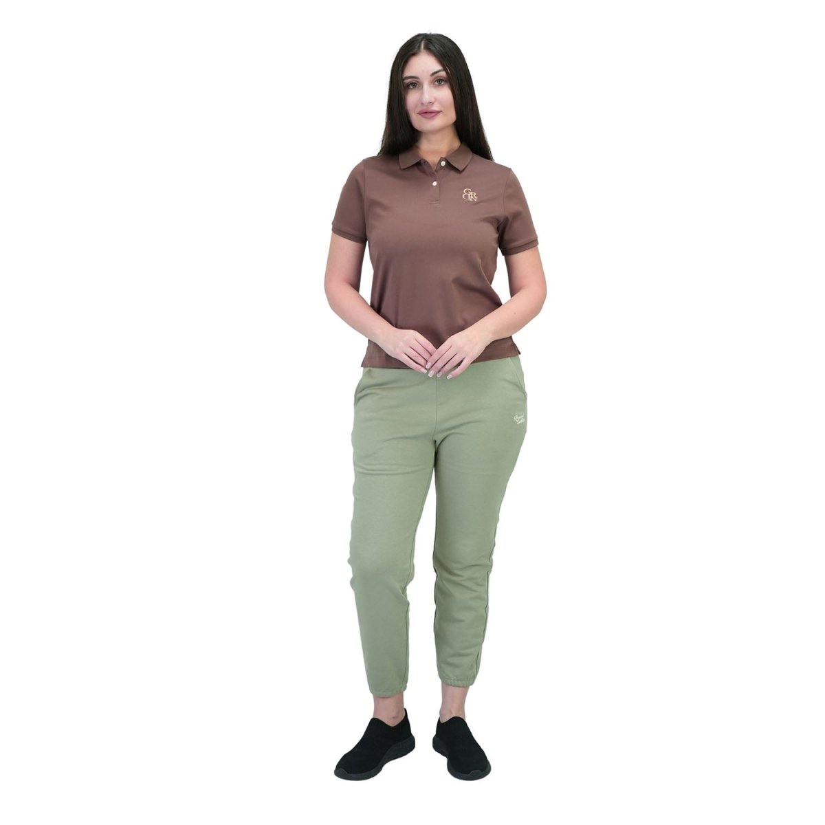 Giordano Women's Classic Slim Fit Embroidery Liquid Touch Solid Polo - Premium Polo