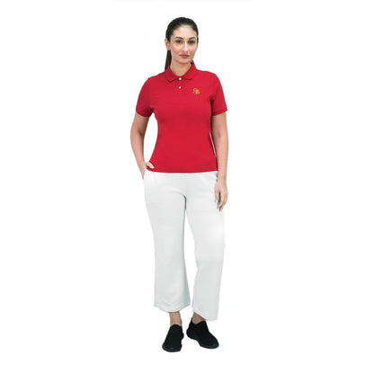 Women's Classic Slim Fit Embroidery Liquid Touch Solid Polo - Giordano