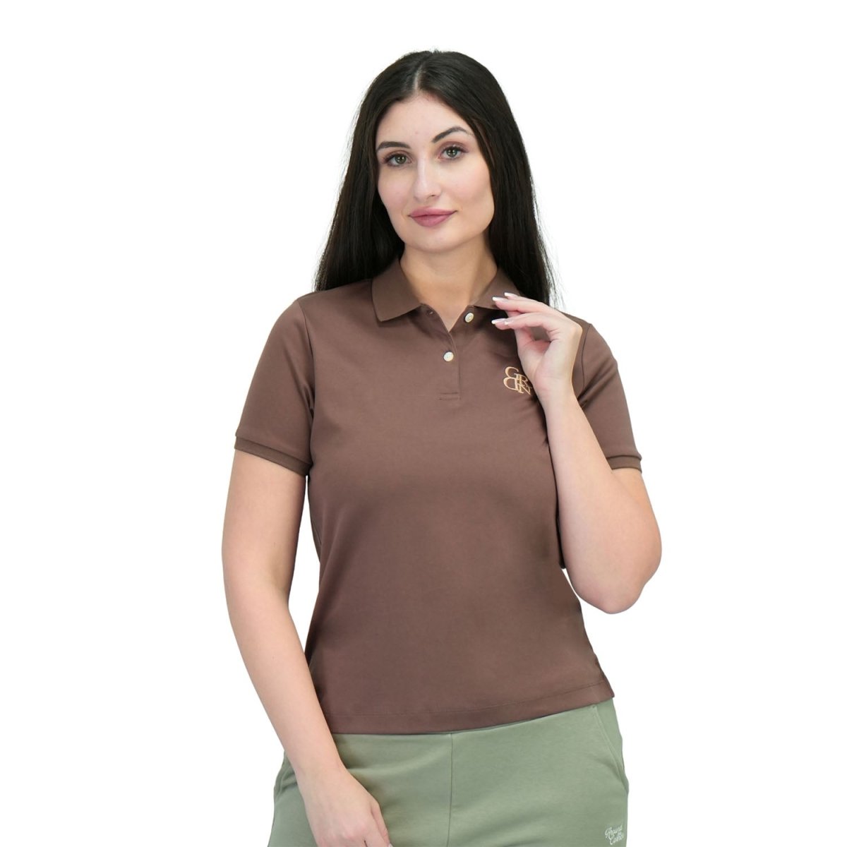 Giordano Women's Classic Slim Fit Embroidery Liquid Touch Solid Polo - Premium Polo