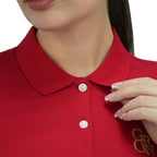Giordano Women's Classic Slim Fit Embroidery Liquid Touch Solid Polo - Premium Polo