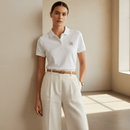 Giordano Women's Classic Slim Fit Embroidery Liquid Touch Solid Polo - Premium Polo