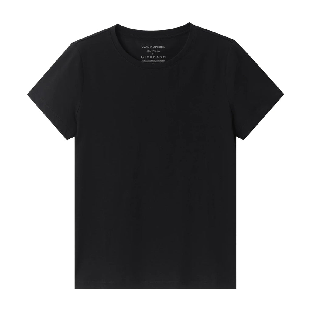 Women's Comfort Fit Crew Neck Cotton Poly Jersey Tee S - Shop Giordano