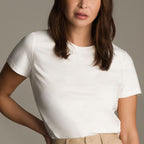 Women's Comfort Fit Crew Neck Cotton Poly Jersey Tee S - Shop Giordano