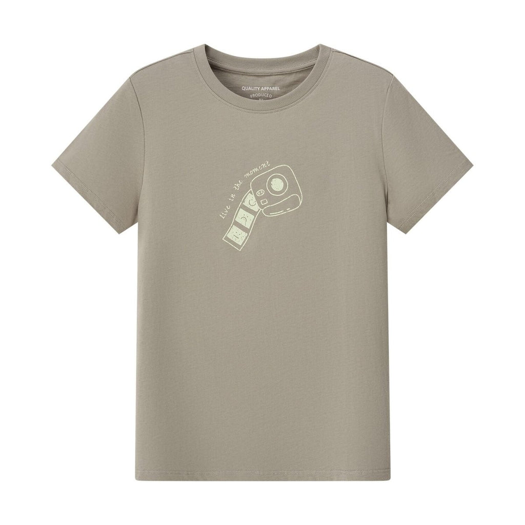 Women’S Comfort Fit Printed Crew Neck Cotton Jersey Tee S - Shop Giordano