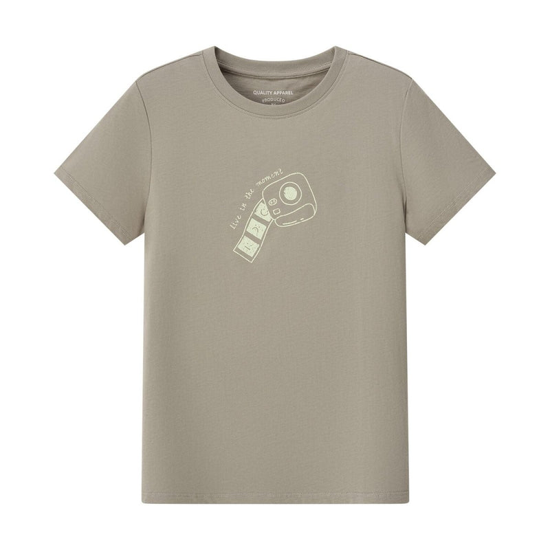 Women’S Comfort Fit Printed Crew Neck Cotton Jersey Tee S - Shop Giordano