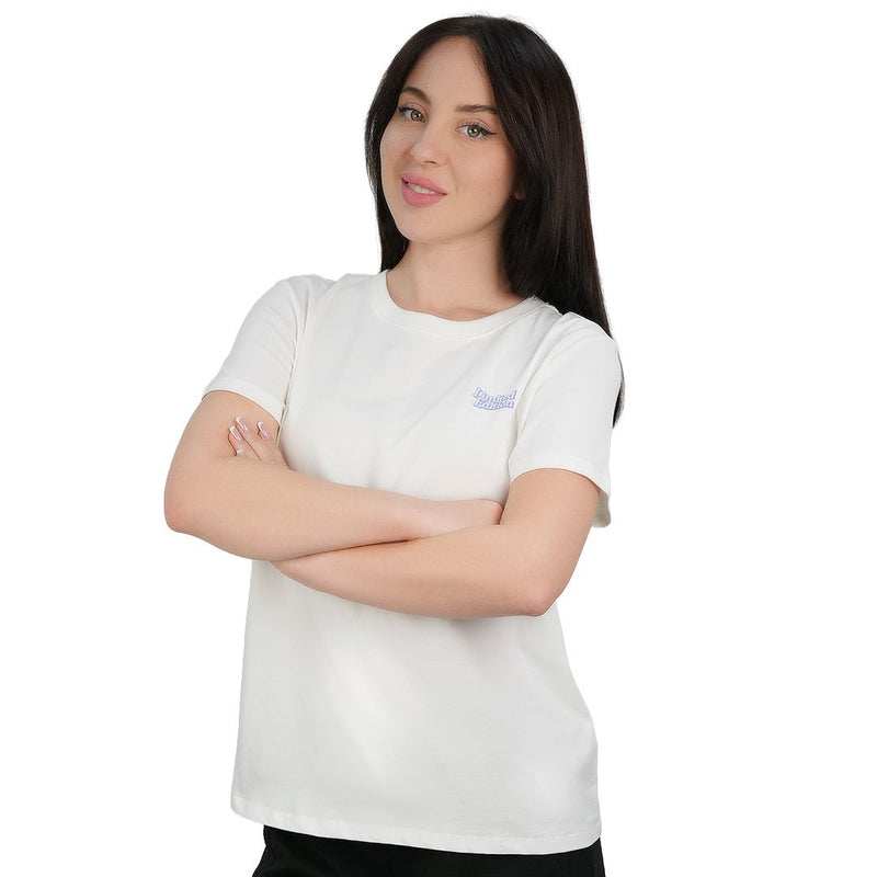 Giordano Women's Comfort Fit Printed Crew Neck Cotton Jersey Tee - first_variant_option_2 Premium Print Tee for Giordano