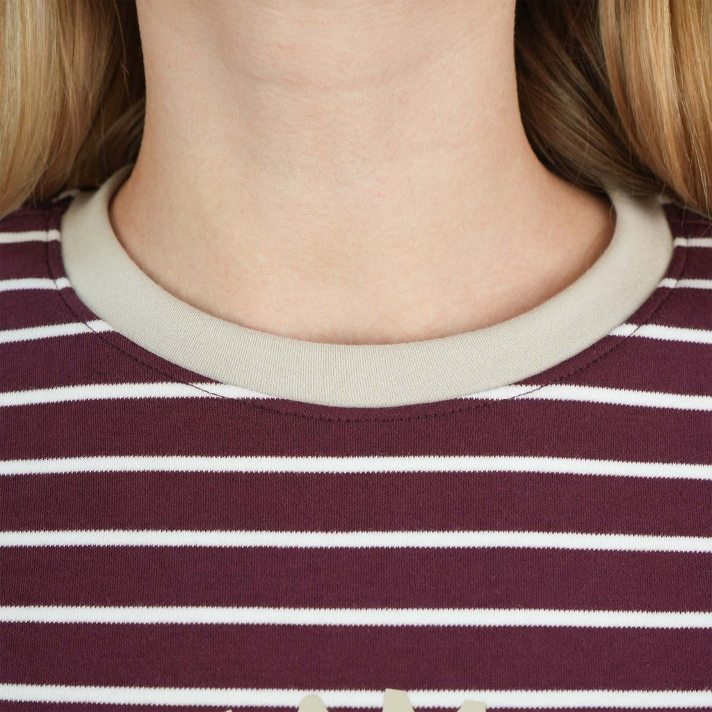 Giordano Women's Comfort Fit Striped Crew Neck T-Shirt - Premium Tee