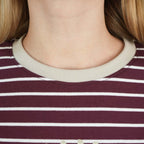 Giordano Women's Comfort Fit Striped Crew Neck T-Shirt - Premium Tee