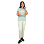 Giordano Women's Comfort Print Cotton Jersey Short Sleeve Tee - Premium Print Tee