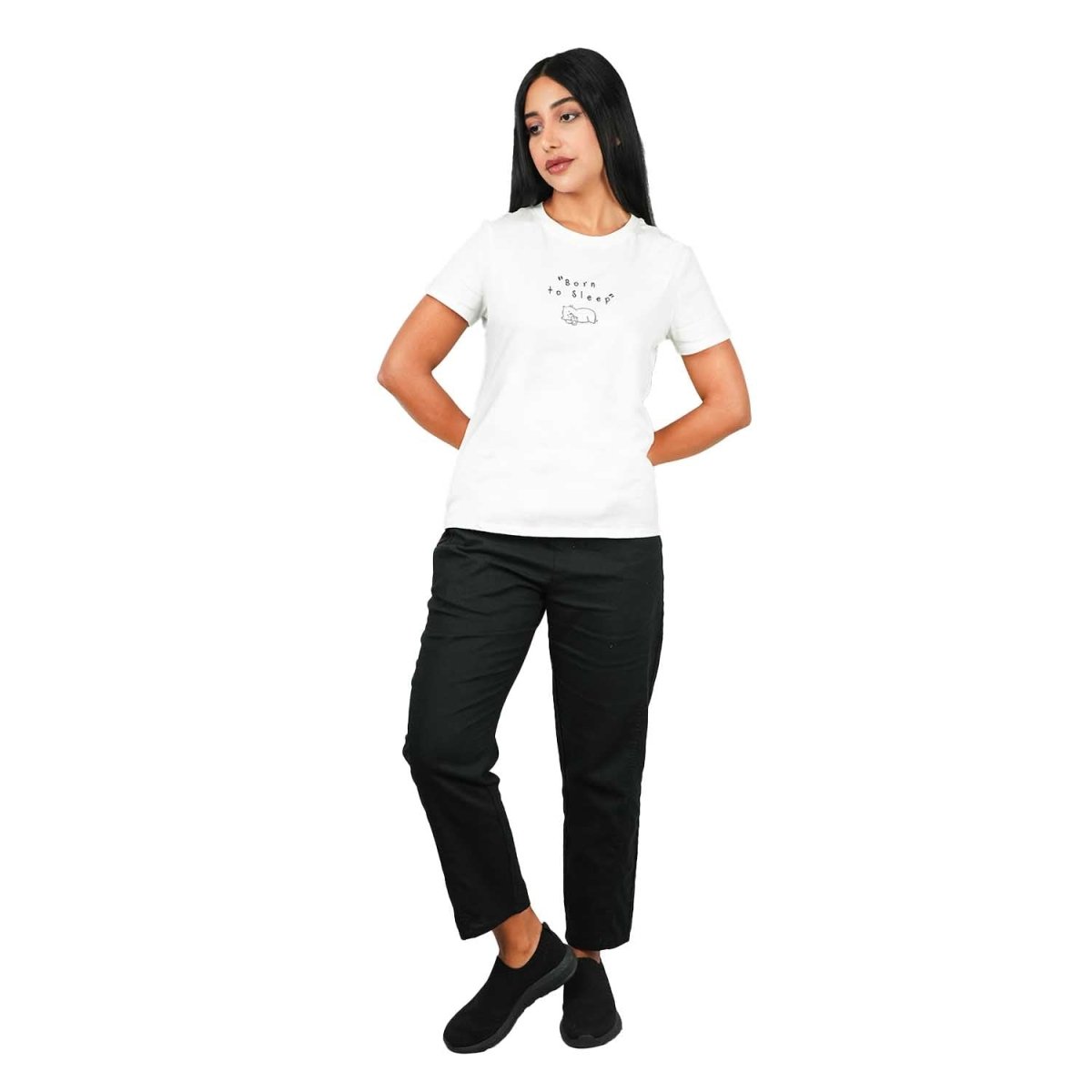 Giordano Women's Comfort Print Cotton Jersey Short Sleeve Tee - Premium Print Tee