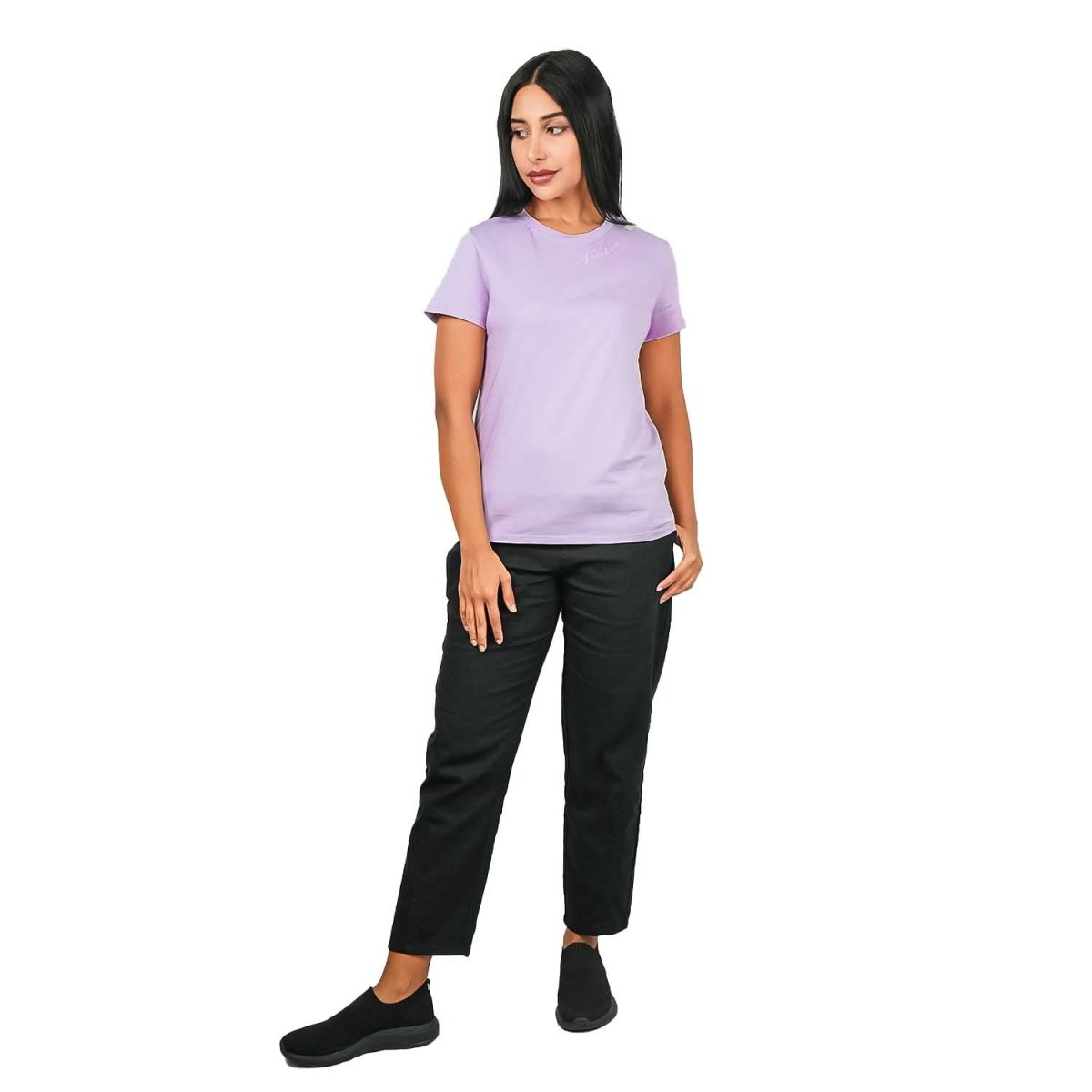 Giordano Women's Comfort Print Cotton Jersey Short Sleeve Tee - Premium Print Tee