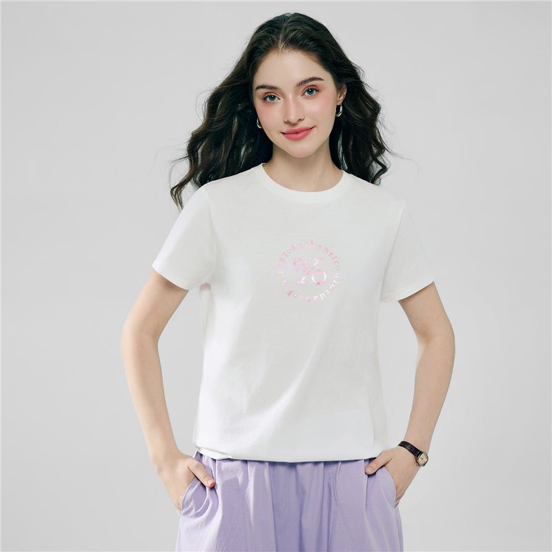 Women’S Cotton Crew Neck Printed Comfort Tee S - Shop Giordano