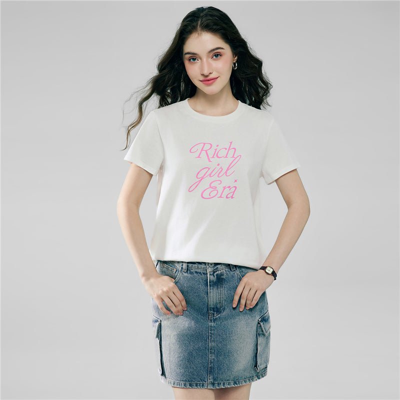 Women’S Cotton Crew Neck Printed Comfort Tee S - Shop Giordano