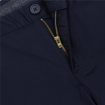 Women's Cotton Elastane Twill Mid Rise Elastic Waist Pants - Giordano