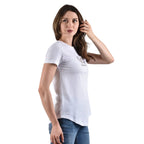 Women's Cotton Jersey Crew Neck Logo Print Tee S - Shop Giordano