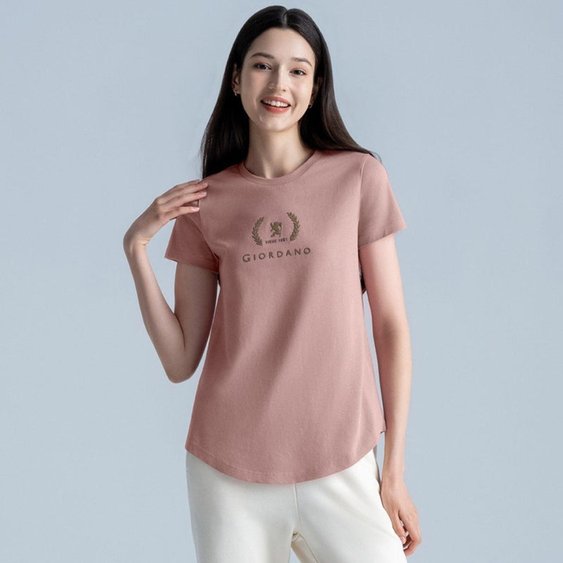Women’S Cotton Jersey Crew Neck Print Tee S - Shop Giordano