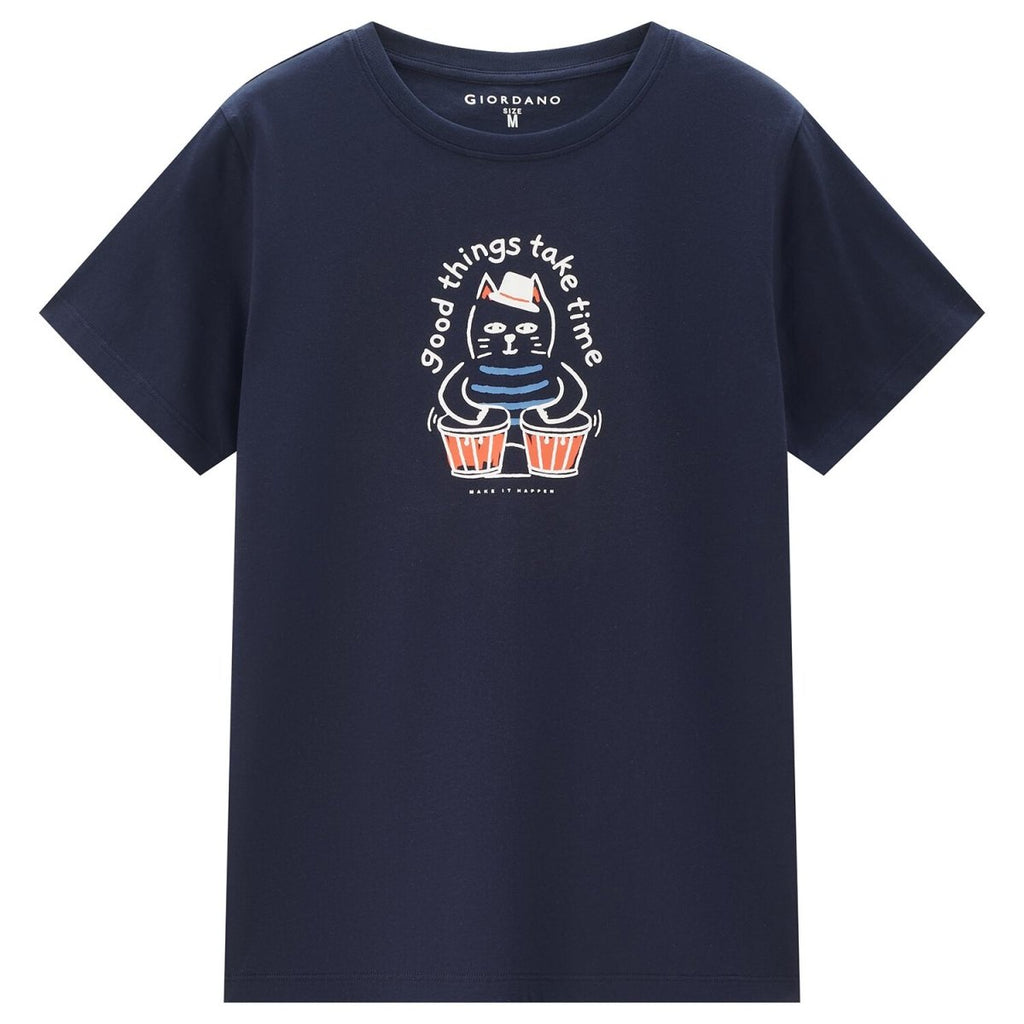 Women’S Cotton Jersey Crew Neck Printed Tee | Online Exclusive S - Shop Giordano