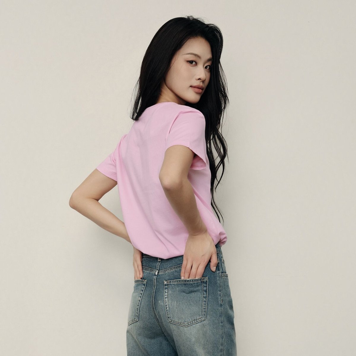 Women's Cotton Jersey Loose Fit Crew Neck Tee | Korea Collection - Giordano