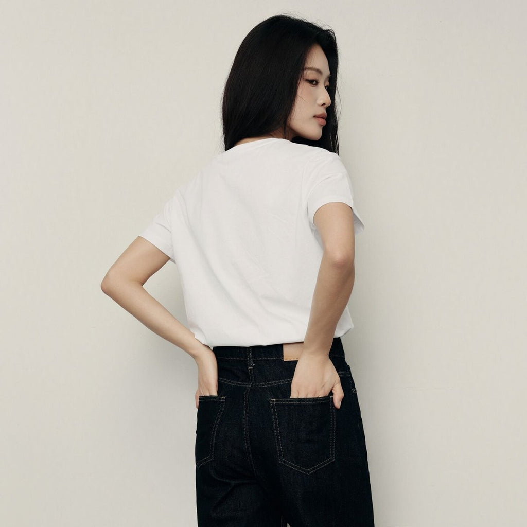 Women's Cotton Jersey Loose Fit Crew Neck Tee | Korea Collection S - Shop Giordano