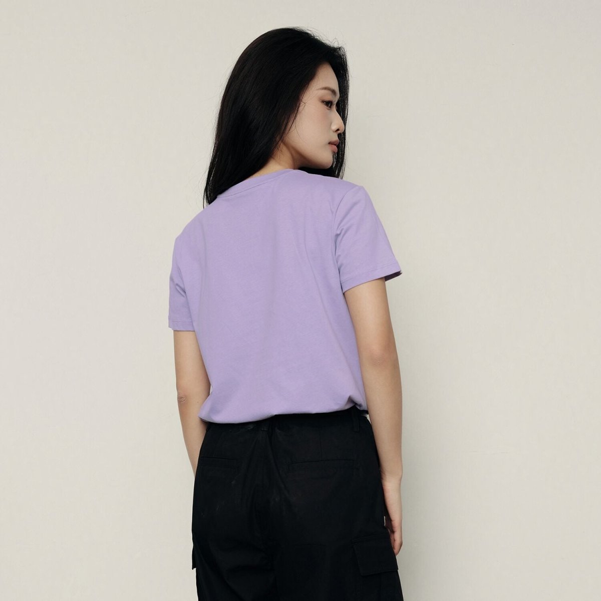 Women's Cotton Jersey Loose Fit Crew Neck Tee | Korea Collection - Giordano