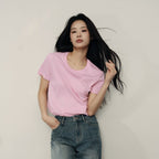 Women's Cotton Jersey Loose Fit Crew Neck Tee | Korea Collection S - Shop Giordano