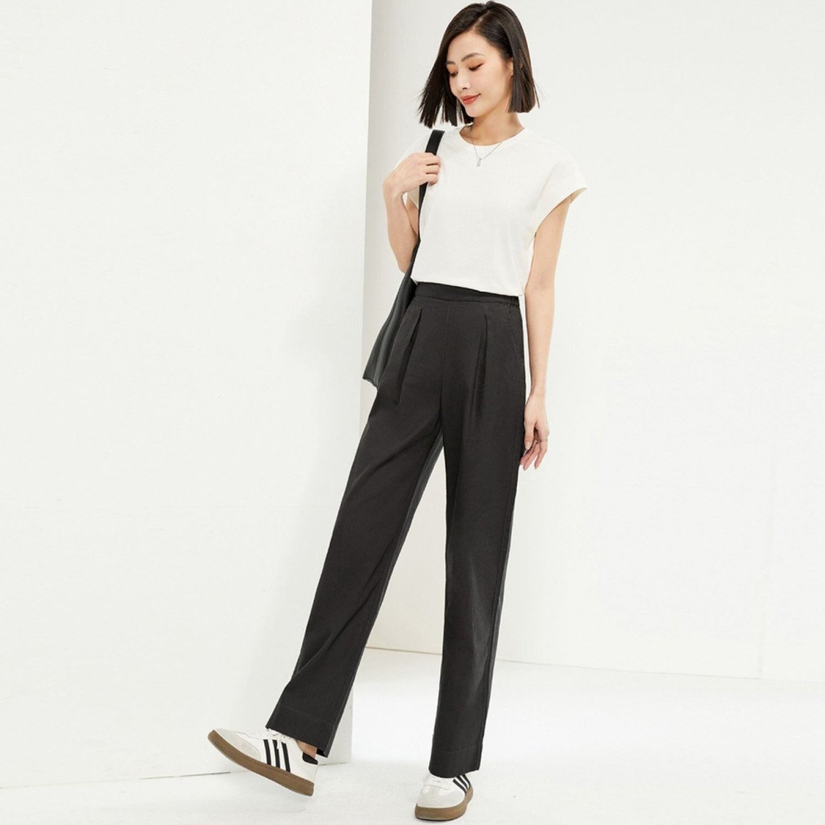 Women's Cotton - Linen Twill Pants S - Shop Giordano